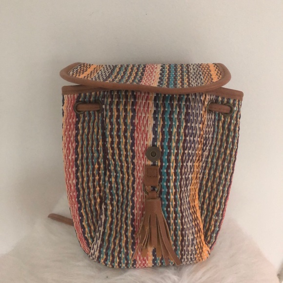 Multicolored Woven Mini Backpack - Picture 2 of 5
